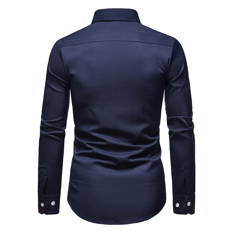 Herrenhemd mit Muster - Elegantes Langarm Businesshemd-Luzern Mode