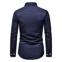 Herrenhemd mit Muster - Elegantes Langarm Businesshemd-Luzern Mode