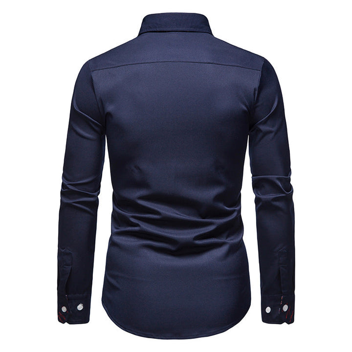 Herrenhemd mit Muster - Elegantes Langarm Businesshemd-Luzern Mode