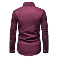 Herrenhemd mit Muster - Elegantes Langarm Businesshemd-Luzern Mode