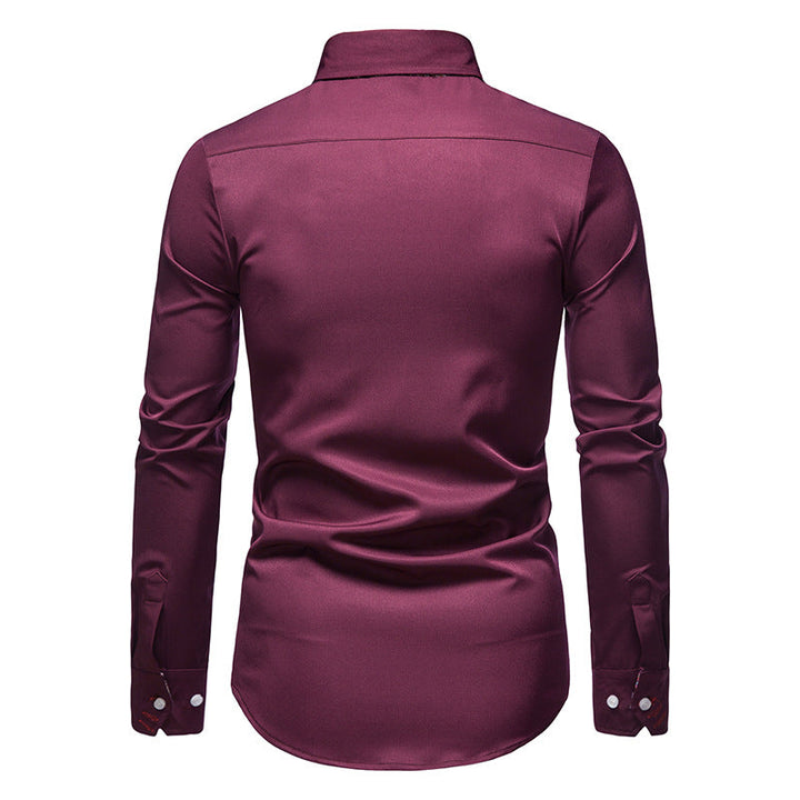 Herrenhemd mit Muster - Elegantes Langarm Businesshemd-Luzern Mode