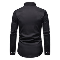 Herrenhemd mit Muster - Elegantes Langarm Businesshemd-Luzern Mode
