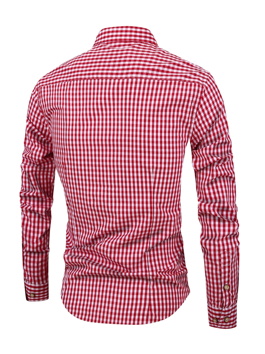 Herren Karohemd Langarm Business Freizeit Hemd Slim Fit-Luzern Mode