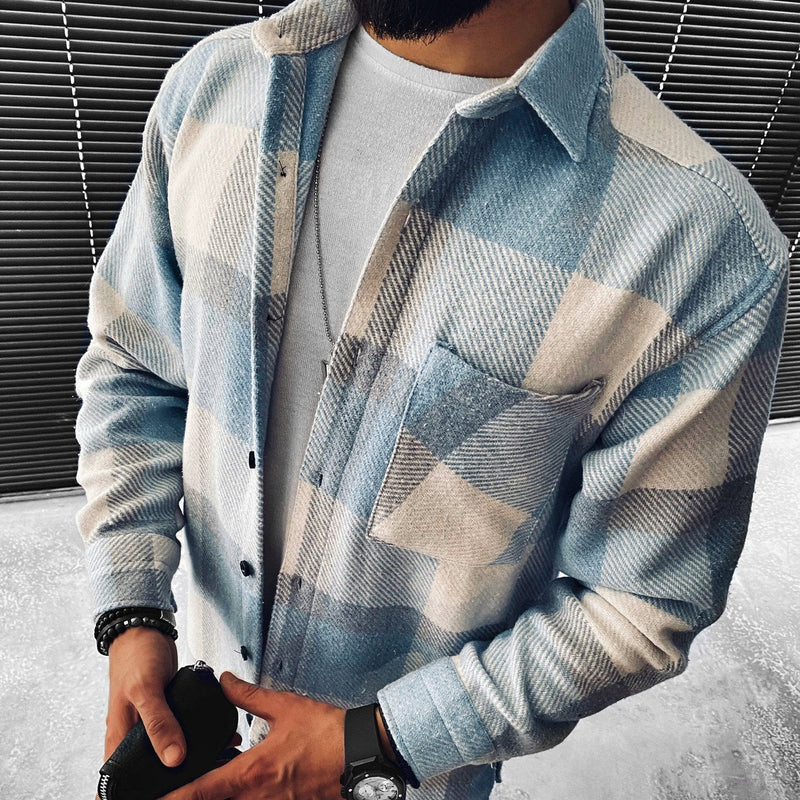 Herren Karohemd Langarm Freizeitmode Modernes Design-XS-Luzern Mode