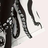 Herren Kurzarmhemd mit Oktopus-Design für Sommermode-Luzern Mode