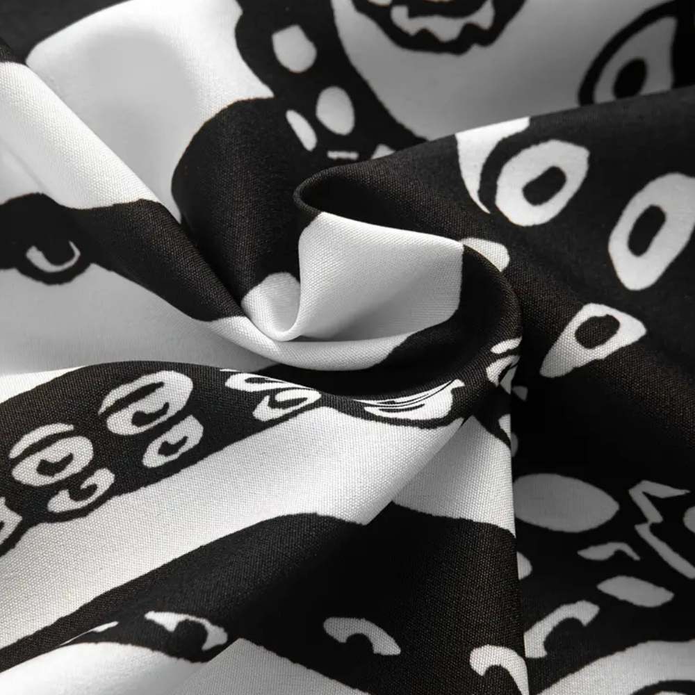 Herren Kurzarmhemd mit Oktopus-Design für Sommermode-Luzern Mode