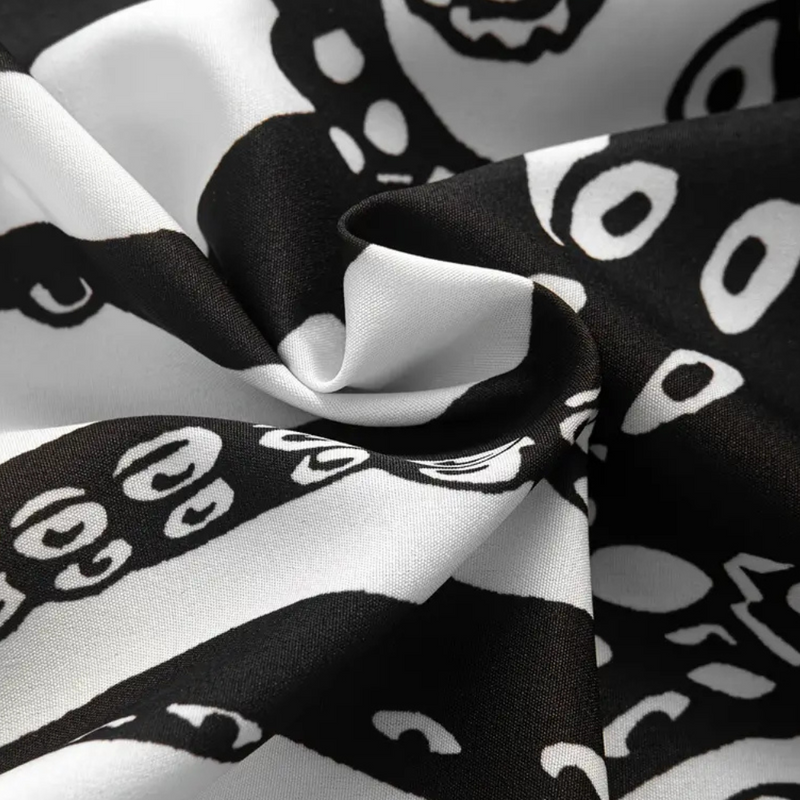 Herren Kurzarmhemd mit Oktopus-Design für Sommermode-Luzern Mode