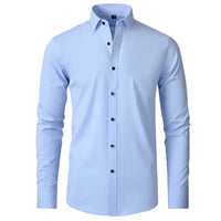 Herren Businesshemd Langarm - Elegantes Bügelhemd Slim Fit-Luzern Mode
