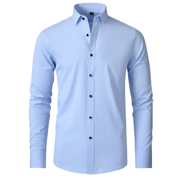 Herren Businesshemd Langarm - Elegantes Bügelhemd Slim Fit-Luzern Mode