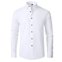 Herren Businesshemd Langarm - Elegantes Bügelhemd Slim Fit-Weiß-38-Luzern Mode