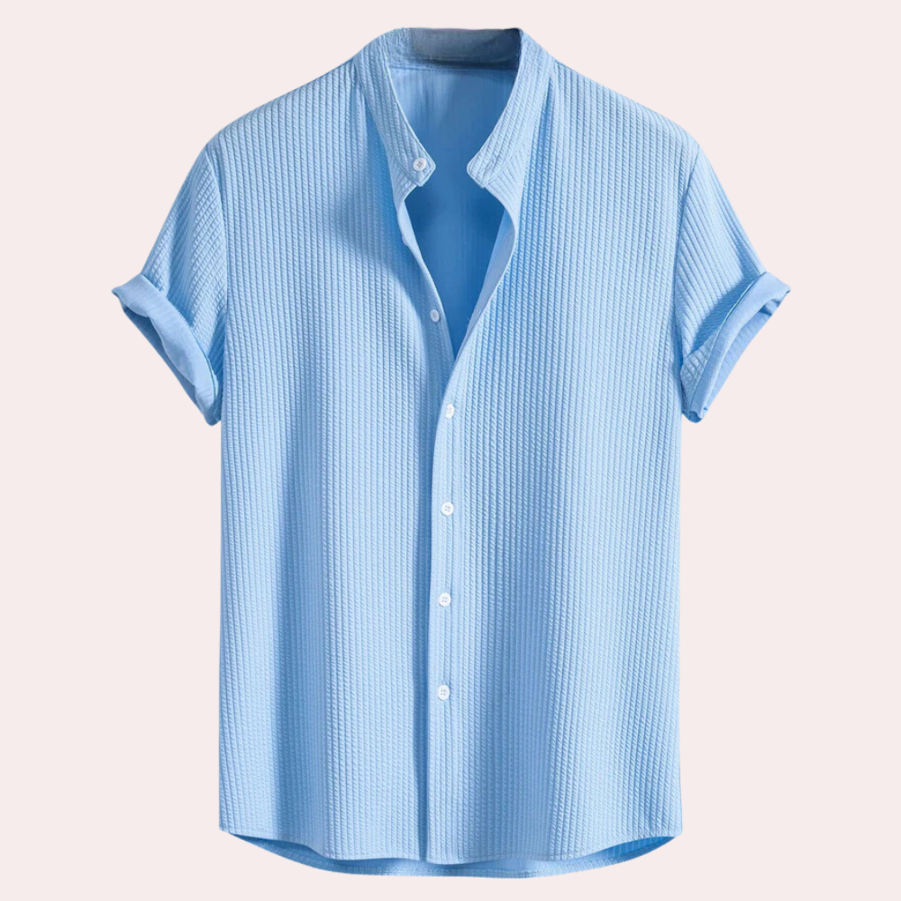 Gerippter Stoff für Bekleidung und Heimtextilien kaufen-Blau-S-Luzern Mode