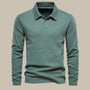 Herren Langarm Poloshirt für Freizeit und Büro Look-Grün-S-Luzern Mode