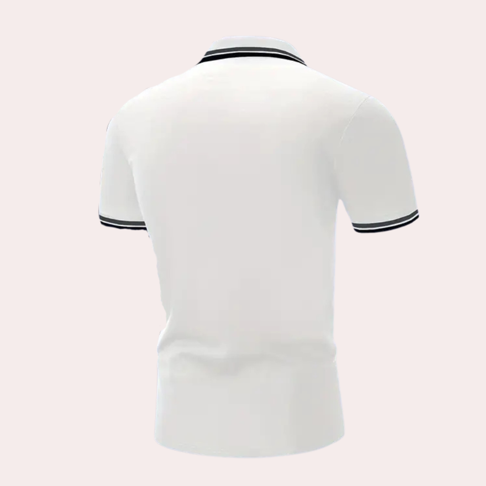 Herren Polohemd mit Streifenmuster - Klassisch und Elegant-Luzern Mode