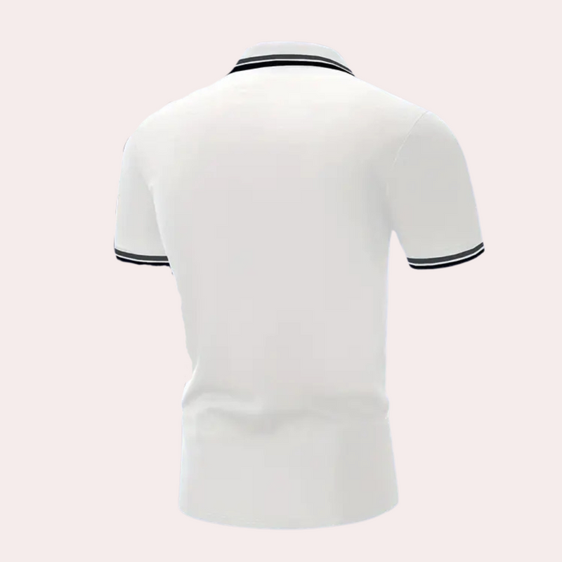 Herren Polohemd mit Streifenmuster - Klassisch und Elegant-Luzern Mode