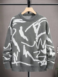 Herren Strickpullover aus Kaschmir für kalte Tage-Dunkelgrau-S-Luzern Mode