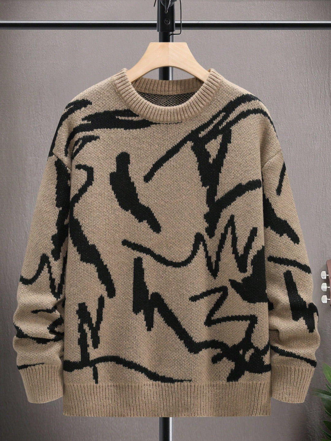 Herren Strickpullover aus Kaschmir für kalte Tage-Kaffeebraun-S-Luzern Mode