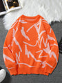 Herren Strickpullover aus Kaschmir für kalte Tage-Orange-S-Luzern Mode