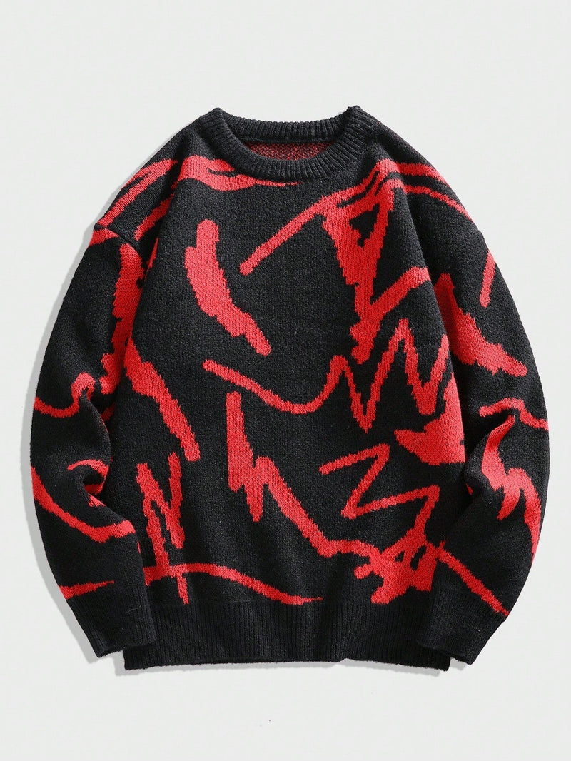 Herren Strickpullover aus Kaschmir für kalte Tage-Rot-S-Luzern Mode