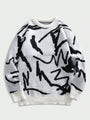 Herren Strickpullover aus Kaschmir für kalte Tage-Schwarz & Weiß-S-Luzern Mode