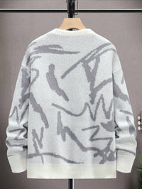 Herren Strickpullover aus Kaschmir für kalte Tage-Weiß-S-Luzern Mode