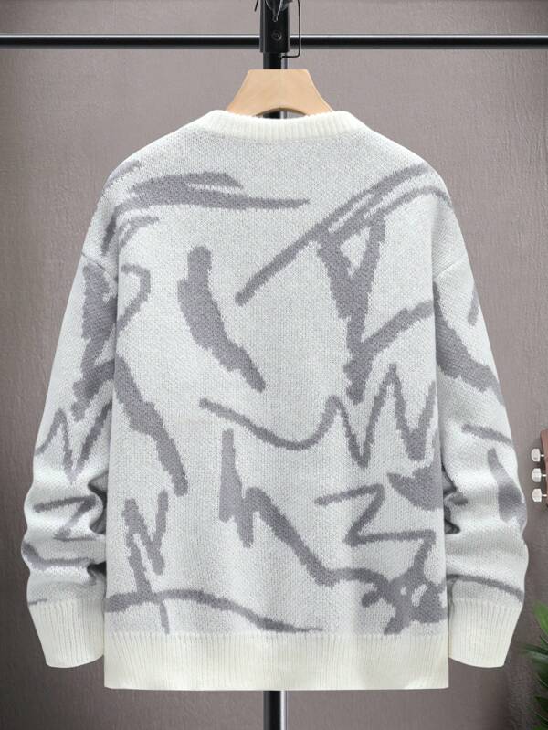 Herren Strickpullover aus Kaschmir für kalte Tage-Weiß-S-Luzern Mode