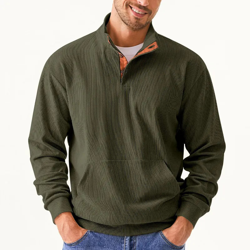 Herren Pullover mit Reißverschluss und Stehkragen kaufen-Luzern Mode