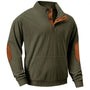 Herren Pullover mit Reißverschluss und Stehkragen kaufen-Grün-S-Luzern Mode