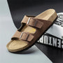 Herren Sandalen | Leder | Offen | Riemen | Ergonomisch | Rutschfest-Braun-39-Luzern Mode