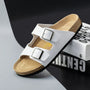 Herren Sandalen | Leder | Offen | Riemen | Ergonomisch | Rutschfest-Weiß-39-Luzern Mode