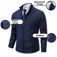 Herren Strickjacke mit Reißverschluss - Eleganter Cardigan-Luzern Mode