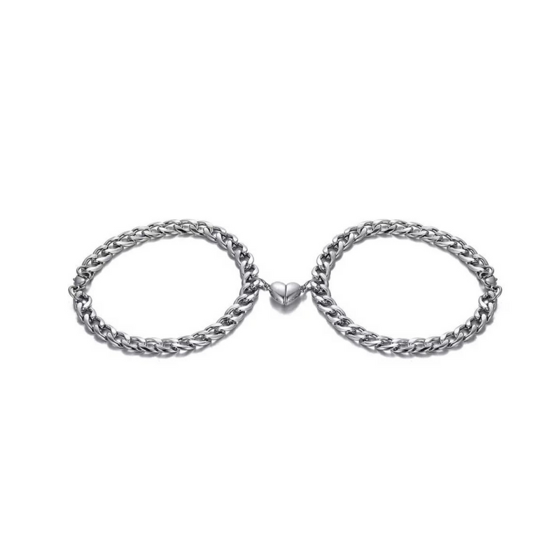 Armband Set | Herz | Silber | Langlebig | Symbolisch | Stylisch | Verstellbar-Silber-Luzern Mode