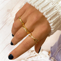 Damenring | Herzen Silber Gold Stilvoll Langlebig Geschenk Einzigartig-Luzern Mode