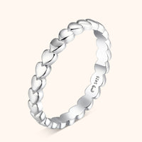 Damenring | Herzen Silber Gold Stilvoll Langlebig Geschenk Einzigartig-Silber-5-Luzern Mode