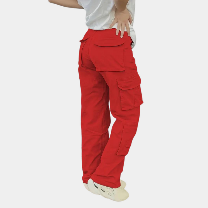 Damen Cargo-Hose mit Taschen - Bequeme Freizeithose-Luzern Mode