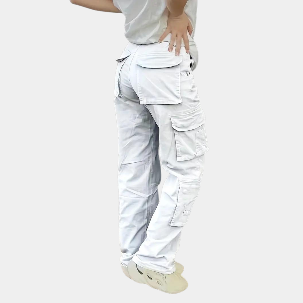 Damen Cargo-Hose mit Taschen - Bequeme Freizeithose-Luzern Mode