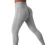 Damen Sportleggins | Hohe Taille | Formend | Korrigierend | Schnelltrocknend-Grau-S-Luzern Mode