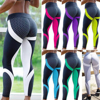Damen Yoga Leggings | Geometrischem Muster | High Waist | Elastisch-Luzern Mode