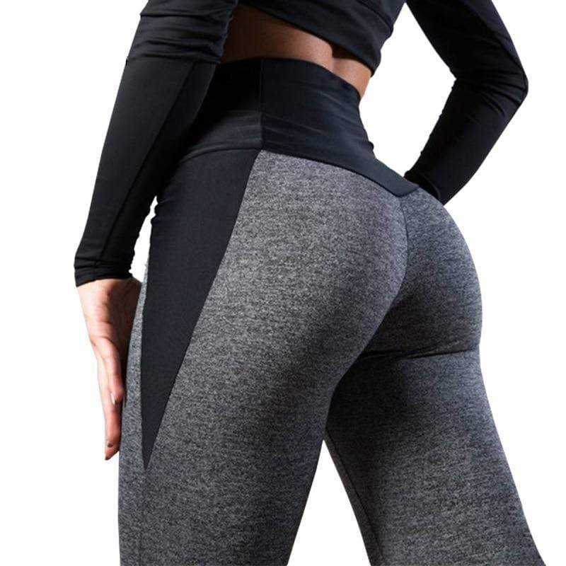 Damen Sport Leggings mit hoher Taille für Fitnessstudio-Schwarz-S-Luzern Mode