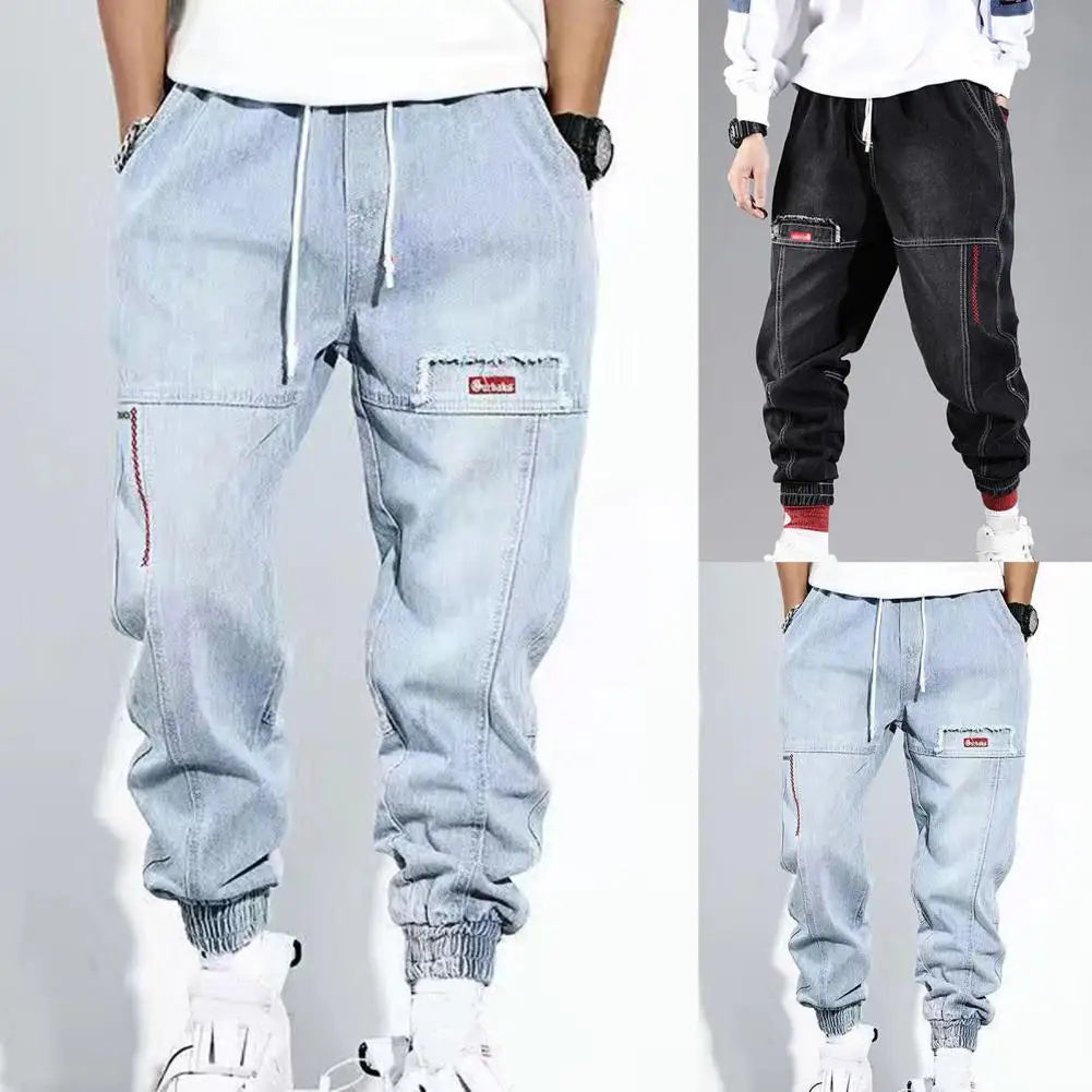 Herren Haremshose Baggy Jeans Streetwear Mode Trend-Luzern Mode