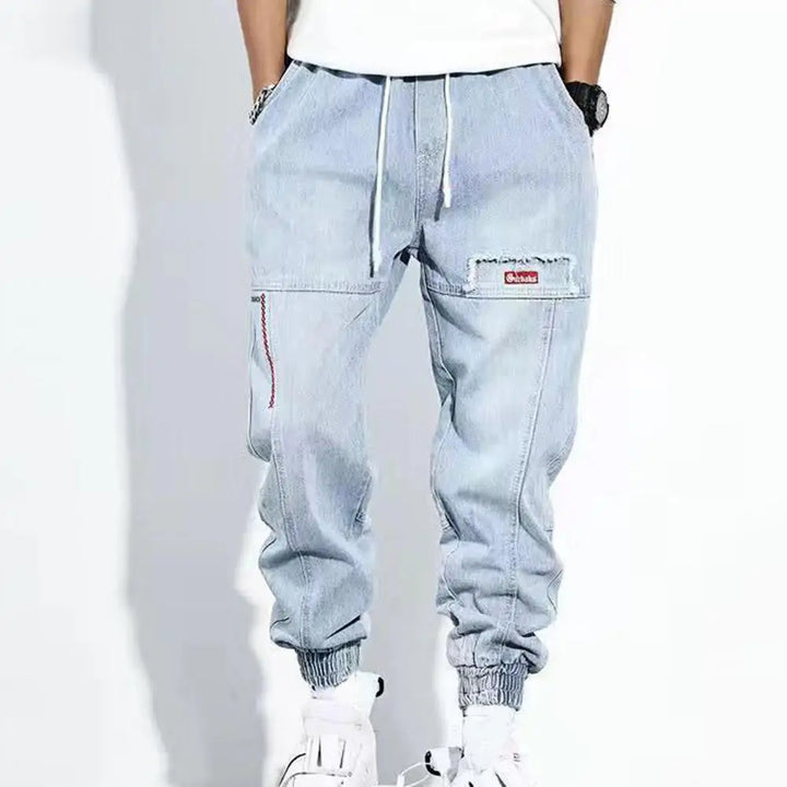 Herren Haremshose Baggy Jeans Streetwear Mode Trend-Luzern Mode