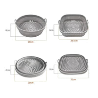 Airfryer Matte | Silikon Hitzebeständig Wiederverwendbar Langlebig Rutschfest-Quadratisch-Grau-Luzern Mode