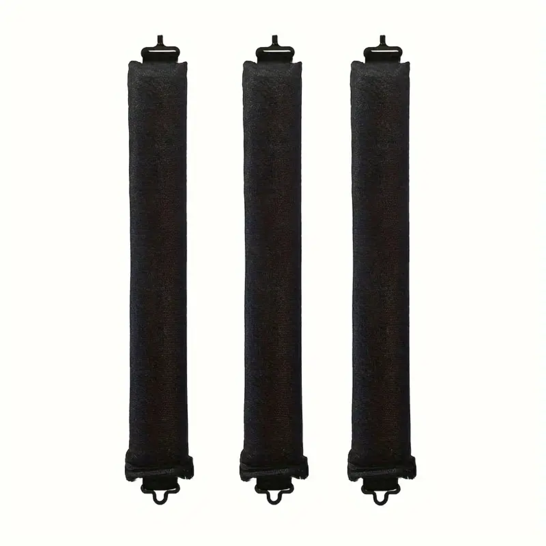 Lockenwickler Flexi-Rods für Volumen und Styling-Schwarz-3 Stück-Luzern Mode