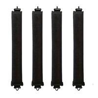 Lockenwickler Flexi-Rods für Volumen und Styling-Schwarz-: 4 Stück-Luzern Mode