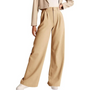 Weite Damenhose mit hohem Bund für eleganten Look-Khaki-S Kort-Luzern Mode
