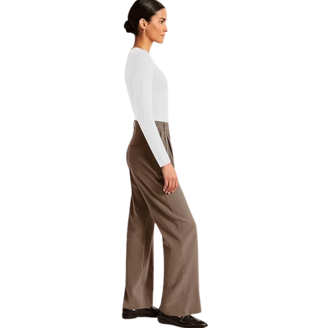 Weite Damenhose mit hohem Bund für eleganten Look-Luzern Mode