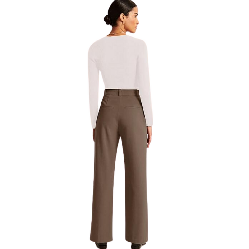 Weite Damenhose mit hohem Bund für eleganten Look-Luzern Mode