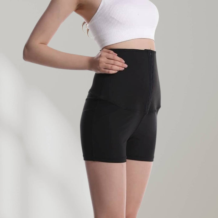 Damen Sauna Sweat Shorts - Hohe Taille, Figurformend-Luzern Mode