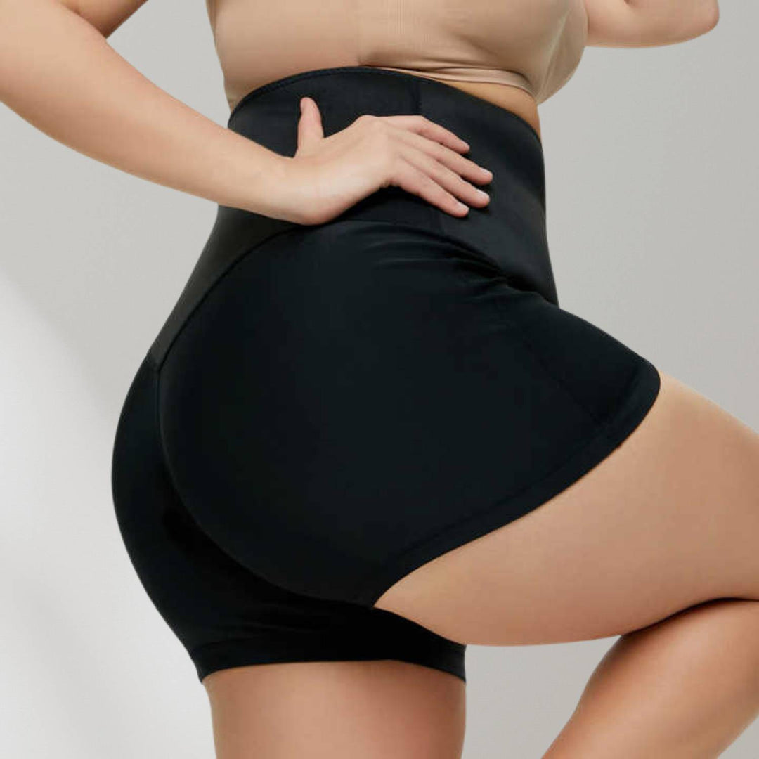 Damen Sauna Sweat Shorts - Hohe Taille, Figurformend-Luzern Mode