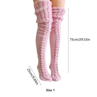 Damen Strick Overknee Socken - Warme Winter Kniestrümpfe-Luzern Mode