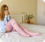 Damen Strick Overknee Socken - Warme Winter Kniestrümpfe-Rosa-Luzern Mode